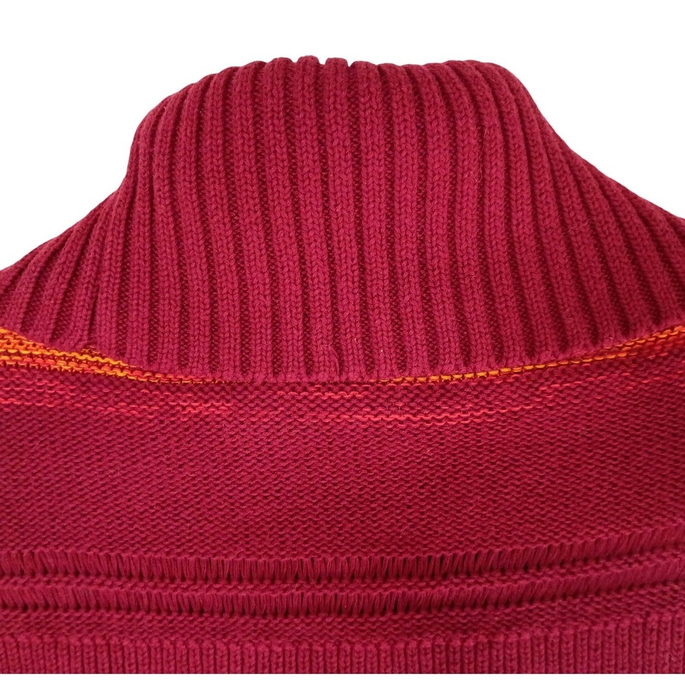 Free People Womens‎ Sweater Sz XS Red Striped Cropped Turtleneck Bell Sleeves - Picture 9 of 12